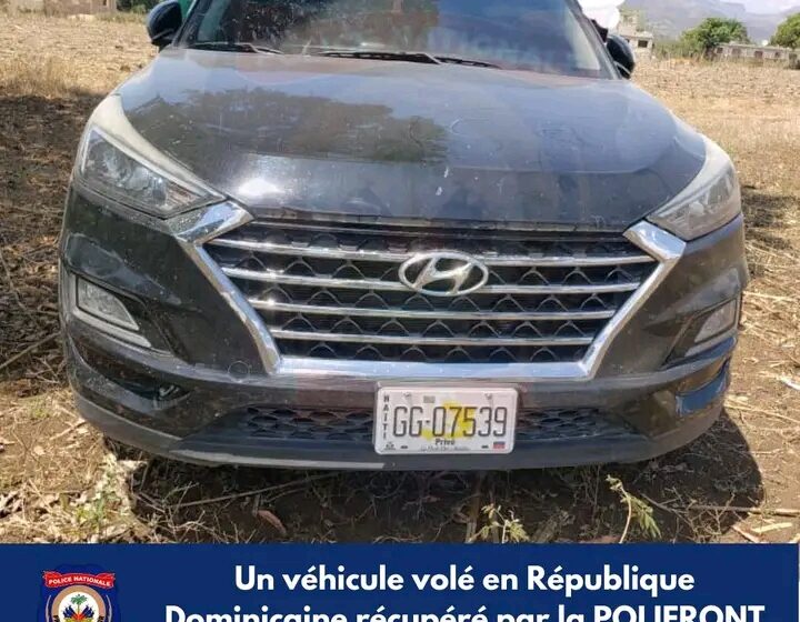  La police recupère à Saint Michel de l’Attalaye un véhicule volé en République Dominicaine