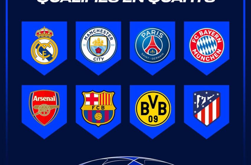  Les Huit Qualifiés pour les quarts de la Ligue des Champions sont connus